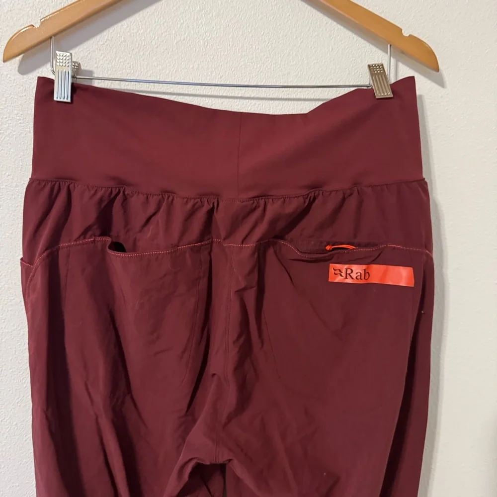 Rab Obtuse Pants Burgundy Stretch Pull On Pockets Outdoor Gorpcore Climbing-XL - Picture 7 of 12